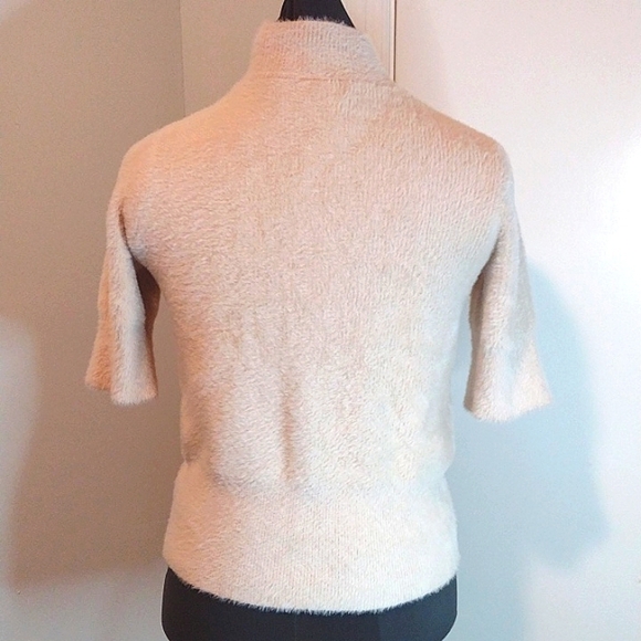 BAILEY 44 Revolve Eyelash Sweater Size M Blush Pink Short Sleeve Casual EUC - Picture 3 of 6